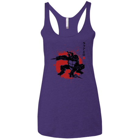 T-Shirts Purple Rush / X-Small TMNT - Sai Warrior Women's Triblend Racerback Tank