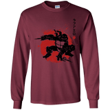 T-Shirts Maroon / YS TMNT - Sai Warrior Youth Long Sleeve T-Shirt