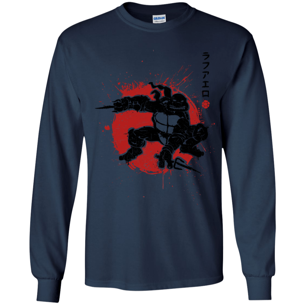 T-Shirts Navy / YS TMNT - Sai Warrior Youth Long Sleeve T-Shirt
