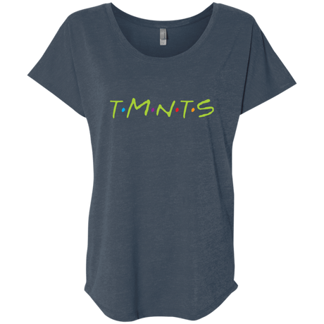 T-Shirts Indigo / X-Small TMNTS Triblend Dolman Sleeve