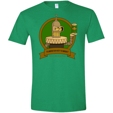 T-Shirts Heather Irish Green / M To Beer or not to Beer Bender Edition Men's Semi-Fitted Softstyle