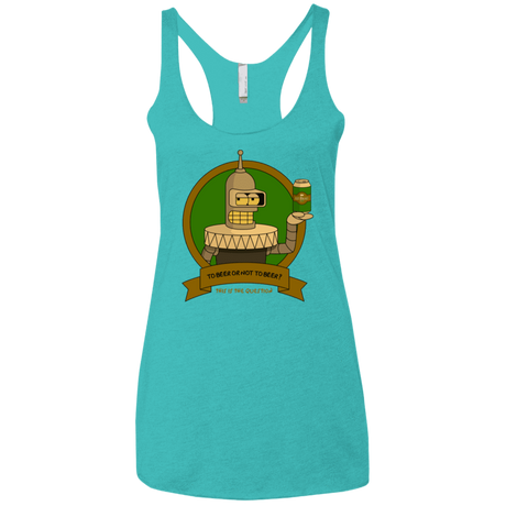 T-Shirts Tahiti Blue / X-Small To Beer or not to Beer Bender Edition Women's Triblend Racerback Tank
