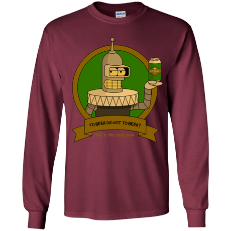 T-Shirts Maroon / YS To Beer or not to Beer Bender Edition Youth Long Sleeve T-Shirt