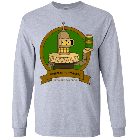 T-Shirts Sport Grey / YS To Beer or not to Beer Bender Edition Youth Long Sleeve T-Shirt