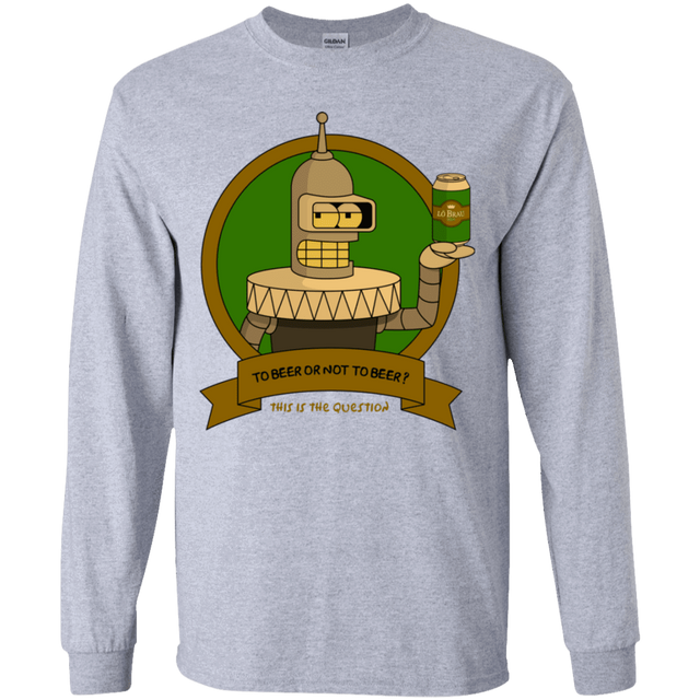 T-Shirts Sport Grey / YS To Beer or not to Beer Bender Edition Youth Long Sleeve T-Shirt