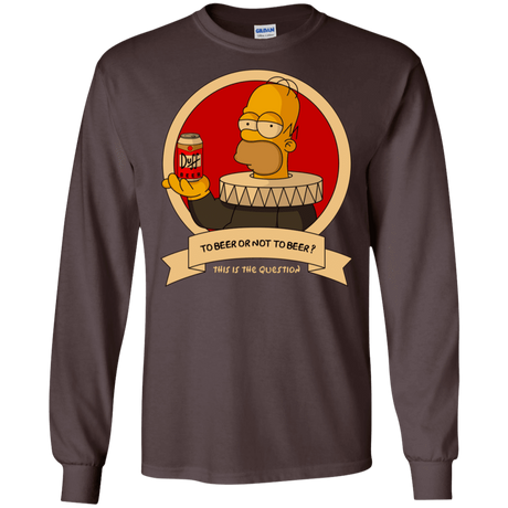 T-Shirts Dark Chocolate / S To Beer or not to Beer Men's Long Sleeve T-Shirt