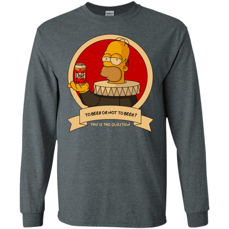 T-Shirts Dark Heather / S To Beer or not to Beer Men's Long Sleeve T-Shirt