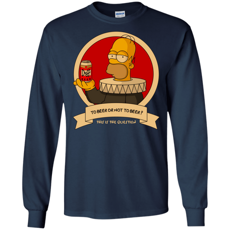 T-Shirts Navy / S To Beer or not to Beer Men's Long Sleeve T-Shirt