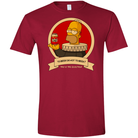 T-Shirts Cardinal Red / S To Beer or not to Beer Men's Semi-Fitted Softstyle