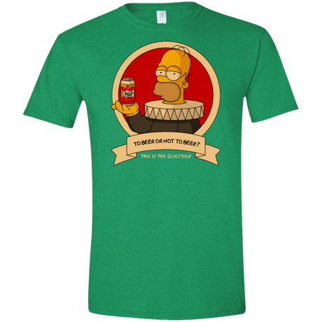 T-Shirts Heather Irish Green / M To Beer or not to Beer Men's Semi-Fitted Softstyle