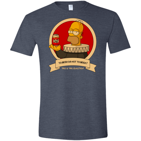 T-Shirts Heather Navy / S To Beer or not to Beer Men's Semi-Fitted Softstyle