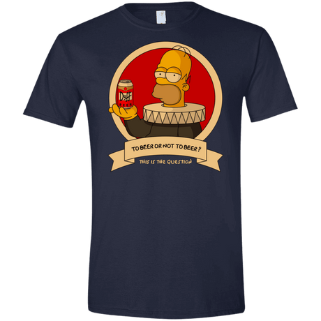T-Shirts Navy / X-Small To Beer or not to Beer Men's Semi-Fitted Softstyle