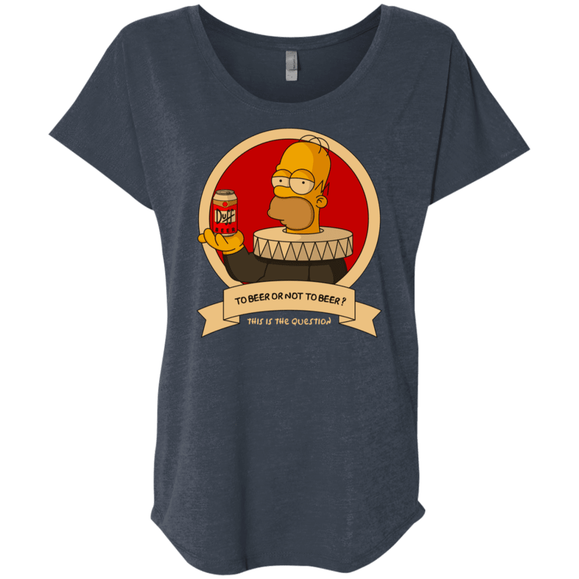 T-Shirts Vintage Navy / X-Small To Beer or not to Beer Triblend Dolman Sleeve