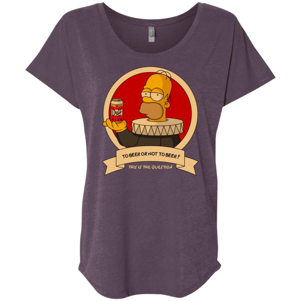T-Shirts Vintage Purple / X-Small To Beer or not to Beer Triblend Dolman Sleeve