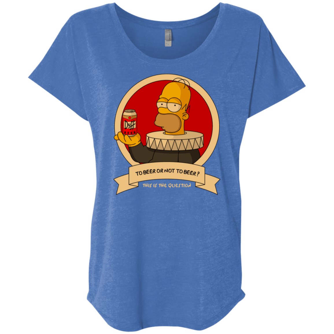 T-Shirts Vintage Royal / X-Small To Beer or not to Beer Triblend Dolman Sleeve
