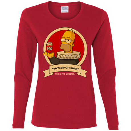 T-Shirts Red / S To Beer or not to Beer Women's Long Sleeve T-Shirt