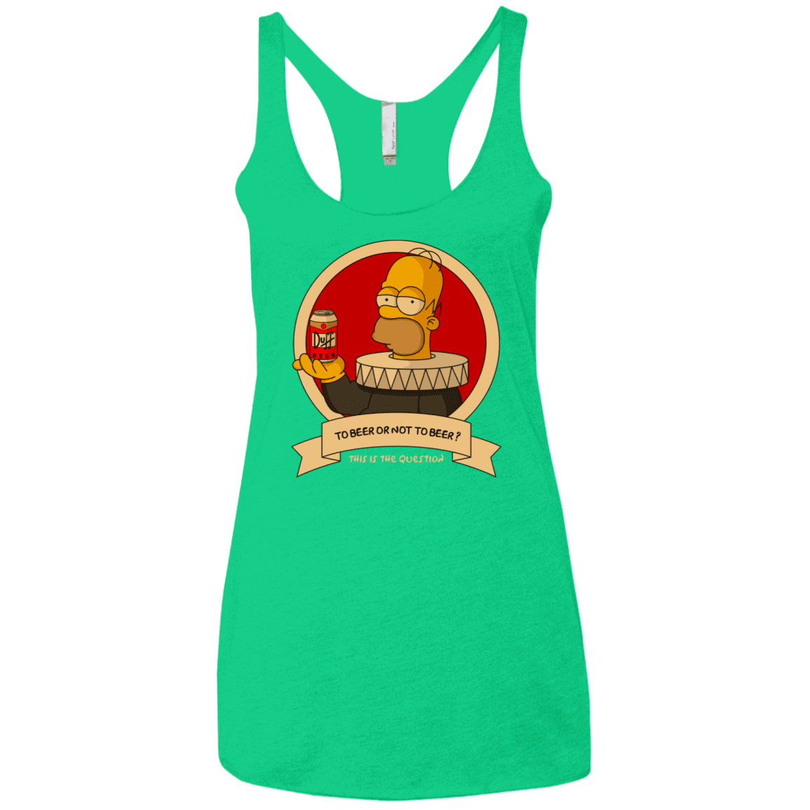 T-Shirts Envy / X-Small To Beer or not to Beer Women's Triblend Racerback Tank