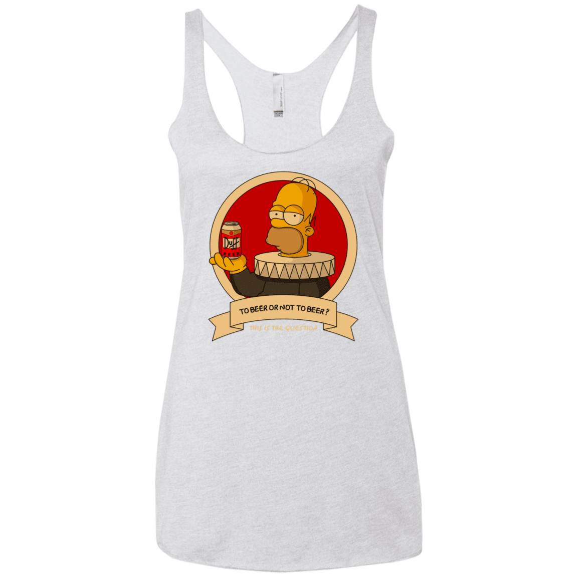 T-Shirts Heather White / X-Small To Beer or not to Beer Women's Triblend Racerback Tank