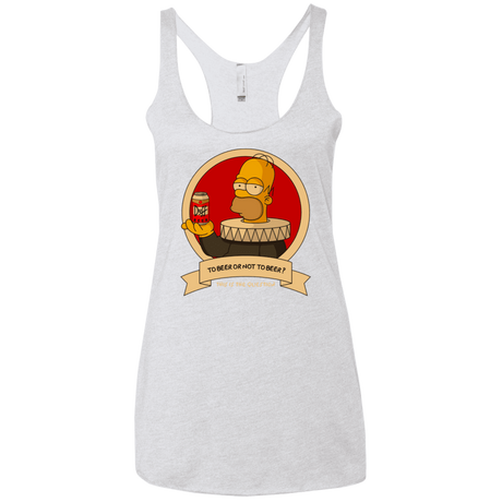 T-Shirts Heather White / X-Small To Beer or not to Beer Women's Triblend Racerback Tank