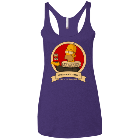 T-Shirts Purple Rush / X-Small To Beer or not to Beer Women's Triblend Racerback Tank