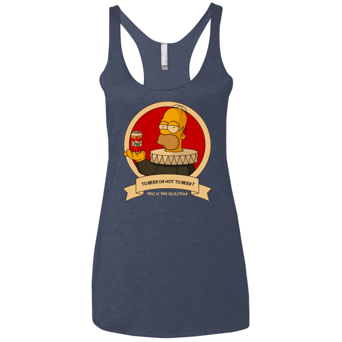 T-Shirts Vintage Navy / X-Small To Beer or not to Beer Women's Triblend Racerback Tank