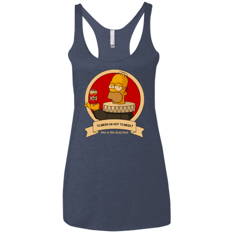 T-Shirts Vintage Navy / X-Small To Beer or not to Beer Women's Triblend Racerback Tank