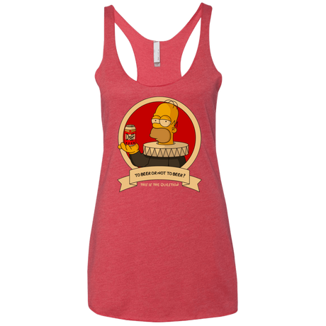 T-Shirts Vintage Red / X-Small To Beer or not to Beer Women's Triblend Racerback Tank