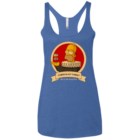T-Shirts Vintage Royal / X-Small To Beer or not to Beer Women's Triblend Racerback Tank