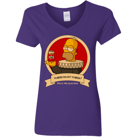 T-Shirts Purple / S To Beer or not to Beer Women's V-Neck T-Shirt