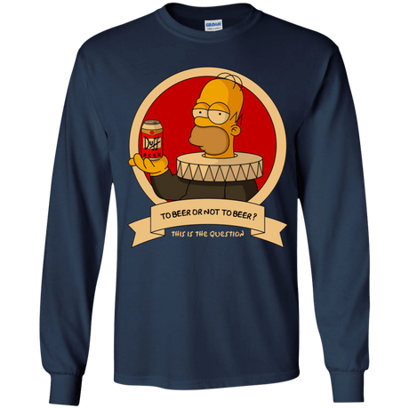 T-Shirts Navy / YS To Beer or not to Beer Youth Long Sleeve T-Shirt
