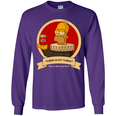 T-Shirts Purple / YS To Beer or not to Beer Youth Long Sleeve T-Shirt