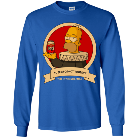 T-Shirts Royal / YS To Beer or not to Beer Youth Long Sleeve T-Shirt
