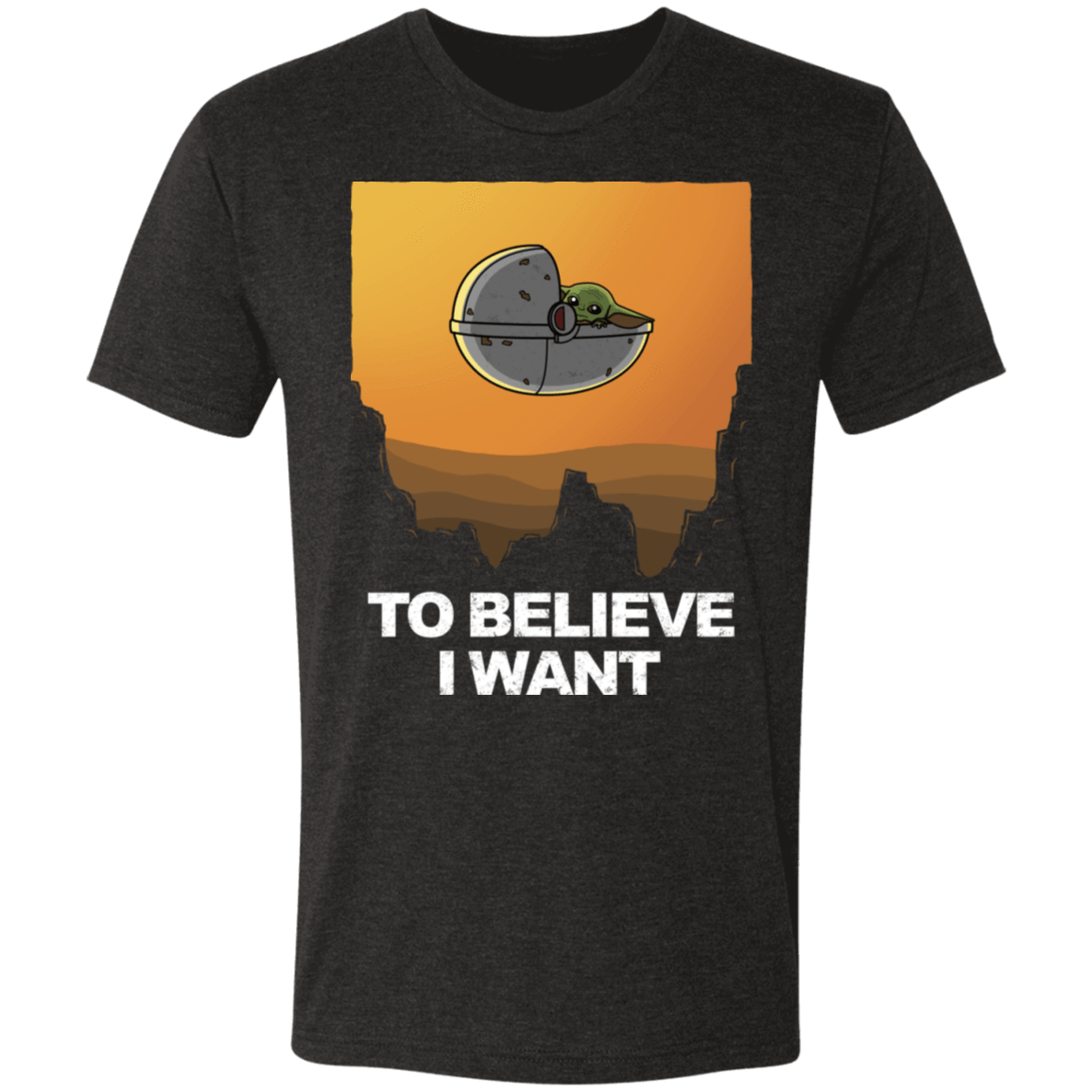 T-Shirts Vintage Black / S To Believe I Want Men's Triblend T-Shirt