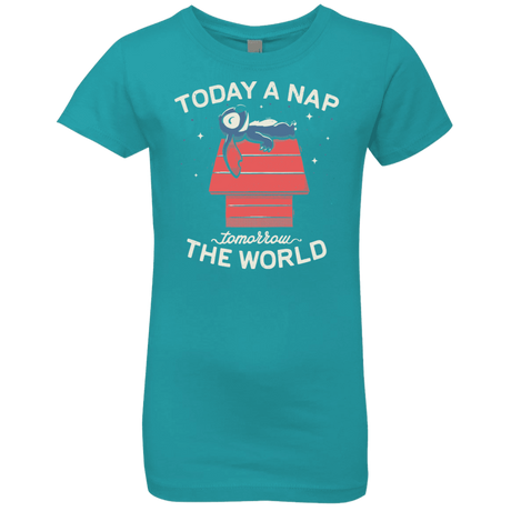 T-Shirts Tahiti Blue / YXS Today a Nap Tomorrow the World Girls Premium T-Shirt
