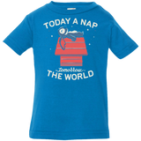 T-Shirts Cobalt / 6 Months Today a Nap Tomorrow the World Infant Premium T-Shirt