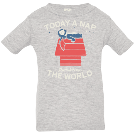 T-Shirts Heather Grey / 6 Months Today a Nap Tomorrow the World Infant Premium T-Shirt