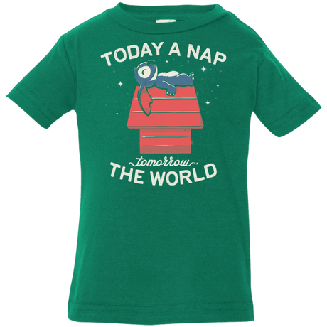 T-Shirts Kelly / 6 Months Today a Nap Tomorrow the World Infant Premium T-Shirt
