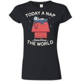 T-Shirts Black / S Today a Nap Tomorrow the World Junior Slimmer-Fit T-Shirt
