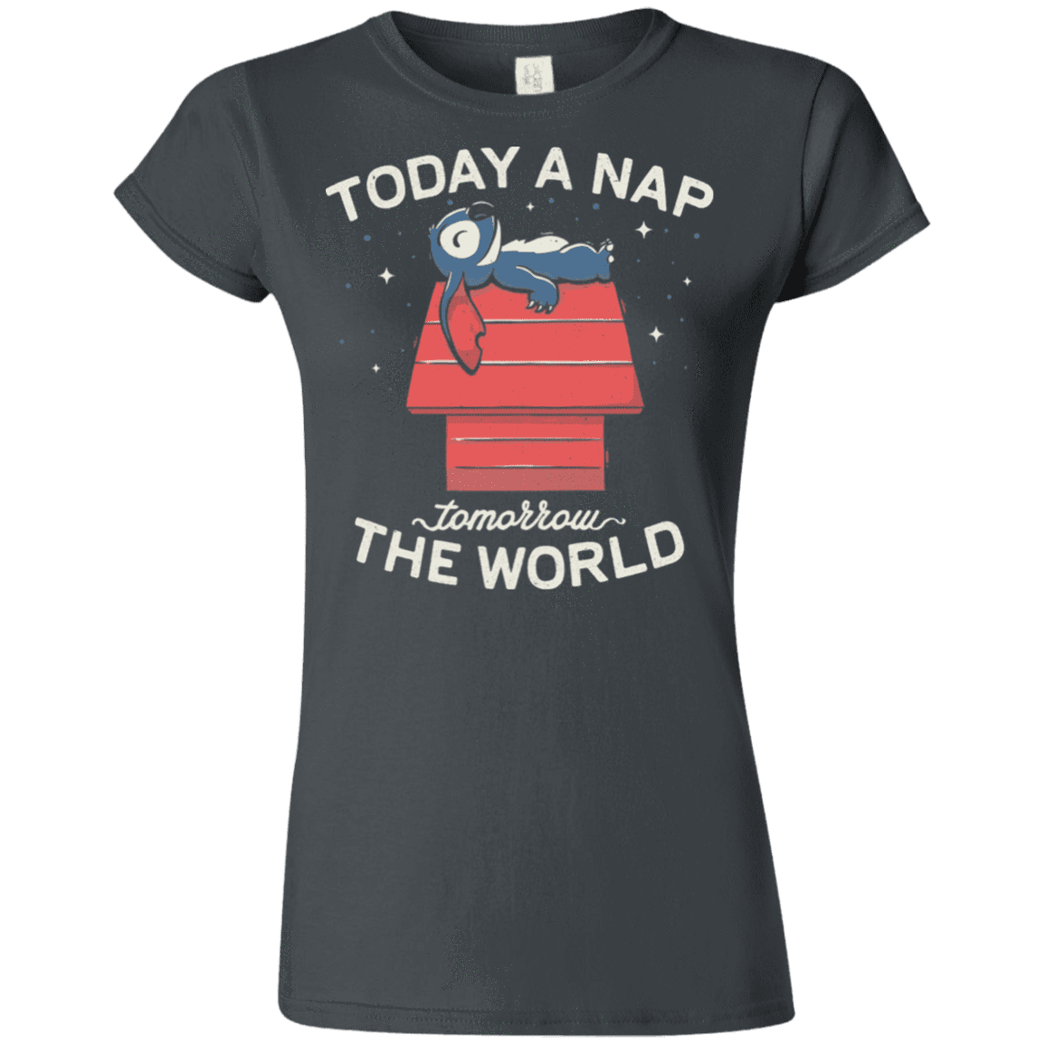 T-Shirts Charcoal / S Today a Nap Tomorrow the World Junior Slimmer-Fit T-Shirt
