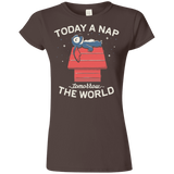 T-Shirts Dark Chocolate / S Today a Nap Tomorrow the World Junior Slimmer-Fit T-Shirt