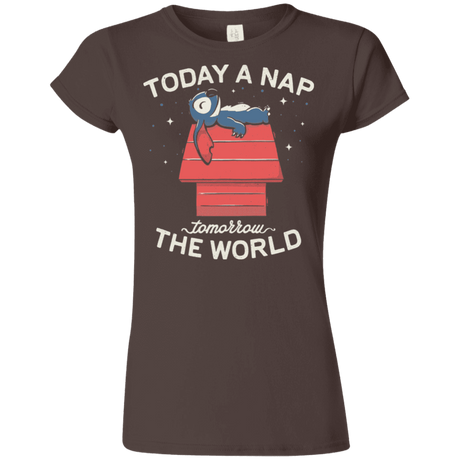 T-Shirts Dark Chocolate / S Today a Nap Tomorrow the World Junior Slimmer-Fit T-Shirt