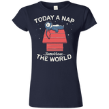 T-Shirts Navy / S Today a Nap Tomorrow the World Junior Slimmer-Fit T-Shirt