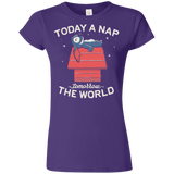 T-Shirts Purple / S Today a Nap Tomorrow the World Junior Slimmer-Fit T-Shirt
