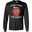 T-Shirts Black / S Today a Nap Tomorrow the World Men's Long Sleeve T-Shirt