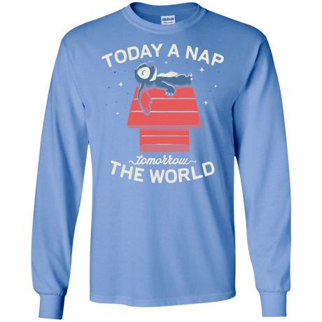 T-Shirts Carolina Blue / S Today a Nap Tomorrow the World Men's Long Sleeve T-Shirt