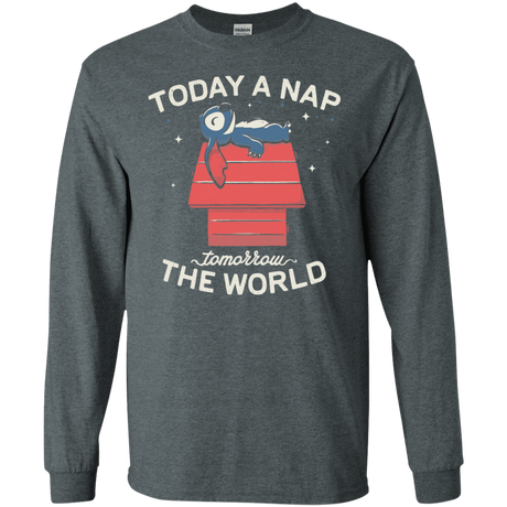 T-Shirts Dark Heather / S Today a Nap Tomorrow the World Men's Long Sleeve T-Shirt