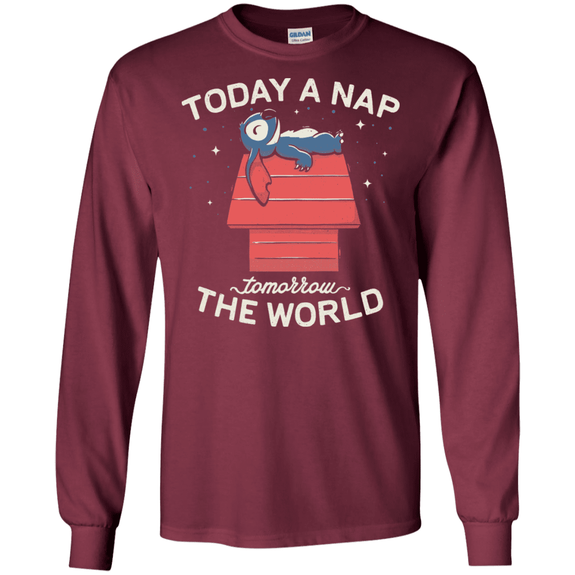 T-Shirts Maroon / S Today a Nap Tomorrow the World Men's Long Sleeve T-Shirt