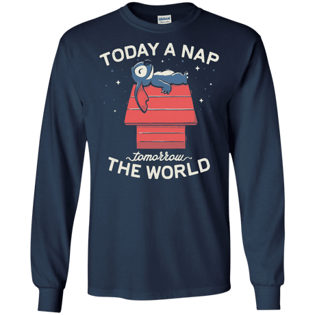 T-Shirts Navy / S Today a Nap Tomorrow the World Men's Long Sleeve T-Shirt