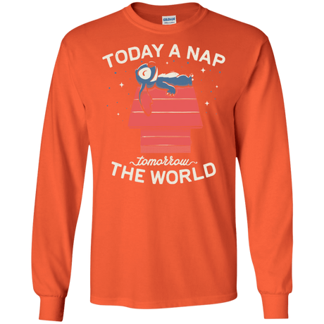 T-Shirts Orange / S Today a Nap Tomorrow the World Men's Long Sleeve T-Shirt