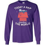 T-Shirts Purple / S Today a Nap Tomorrow the World Men's Long Sleeve T-Shirt